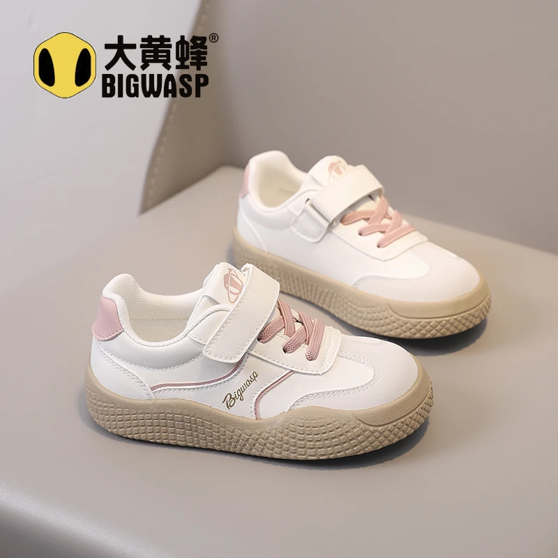 大黄蜂2025秋季新款女童3-16岁校园儿童防滑鞋子百搭休闲儿童板鞋