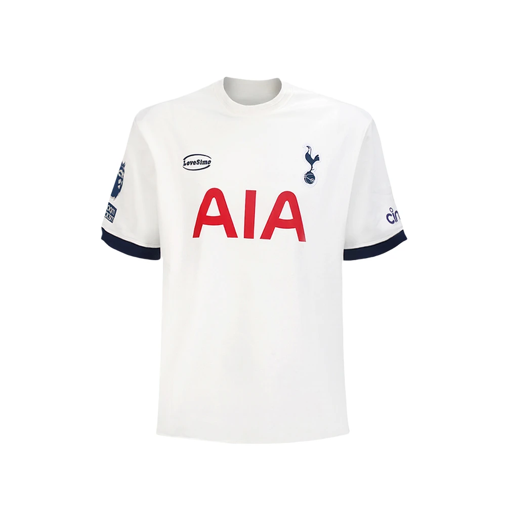 【热刺】23/24赛季主场-【孙兴慜】日常美式潮流宽松重磅圆领短袖