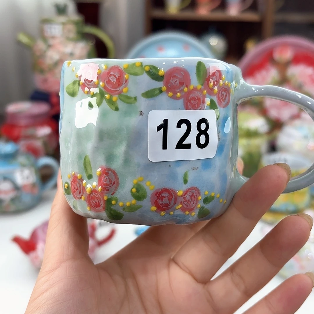 景德镇手绘高温釉下彩陶瓷茶具