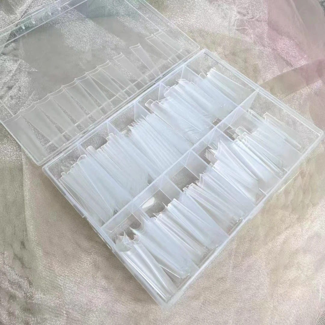 希妹美甲磨砂长牛仔细狗长梯甲片240片