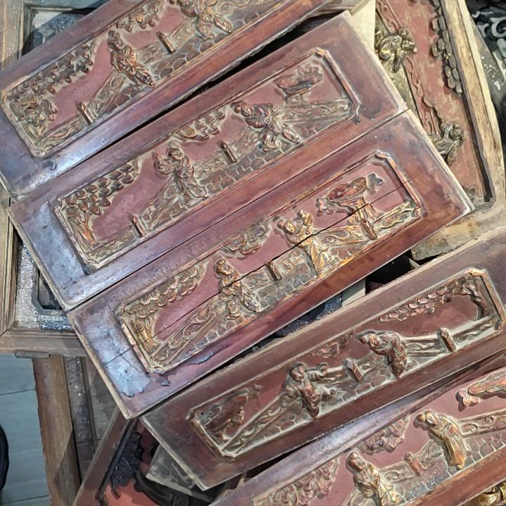 香榧木A****金老木雕一套五片