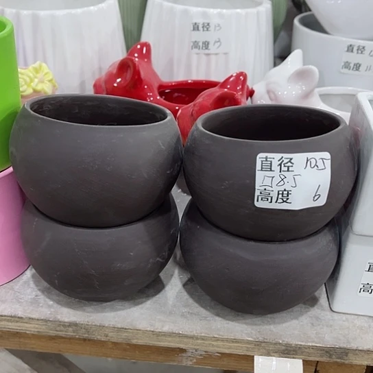 多肉绿植陶瓷花盆9.9包邮，有孔