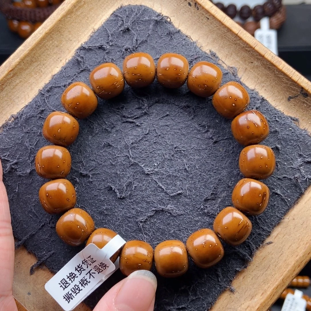 紫金鼠手串12.4mm近实心精品老型保红