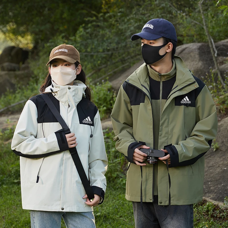 【官方正品】秋冬季男女款冲锋衣户外登山服可拆卸内胆外套三合一