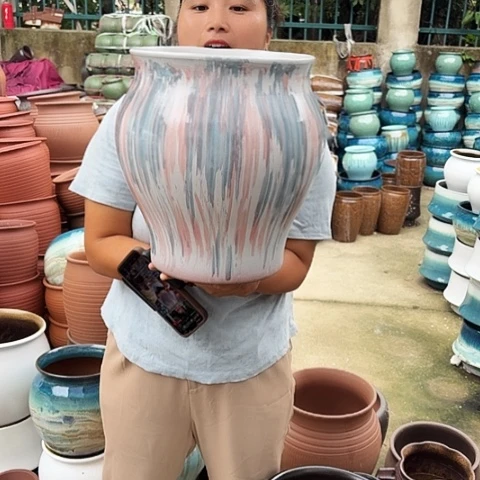 25/31瑕疵一个盆子