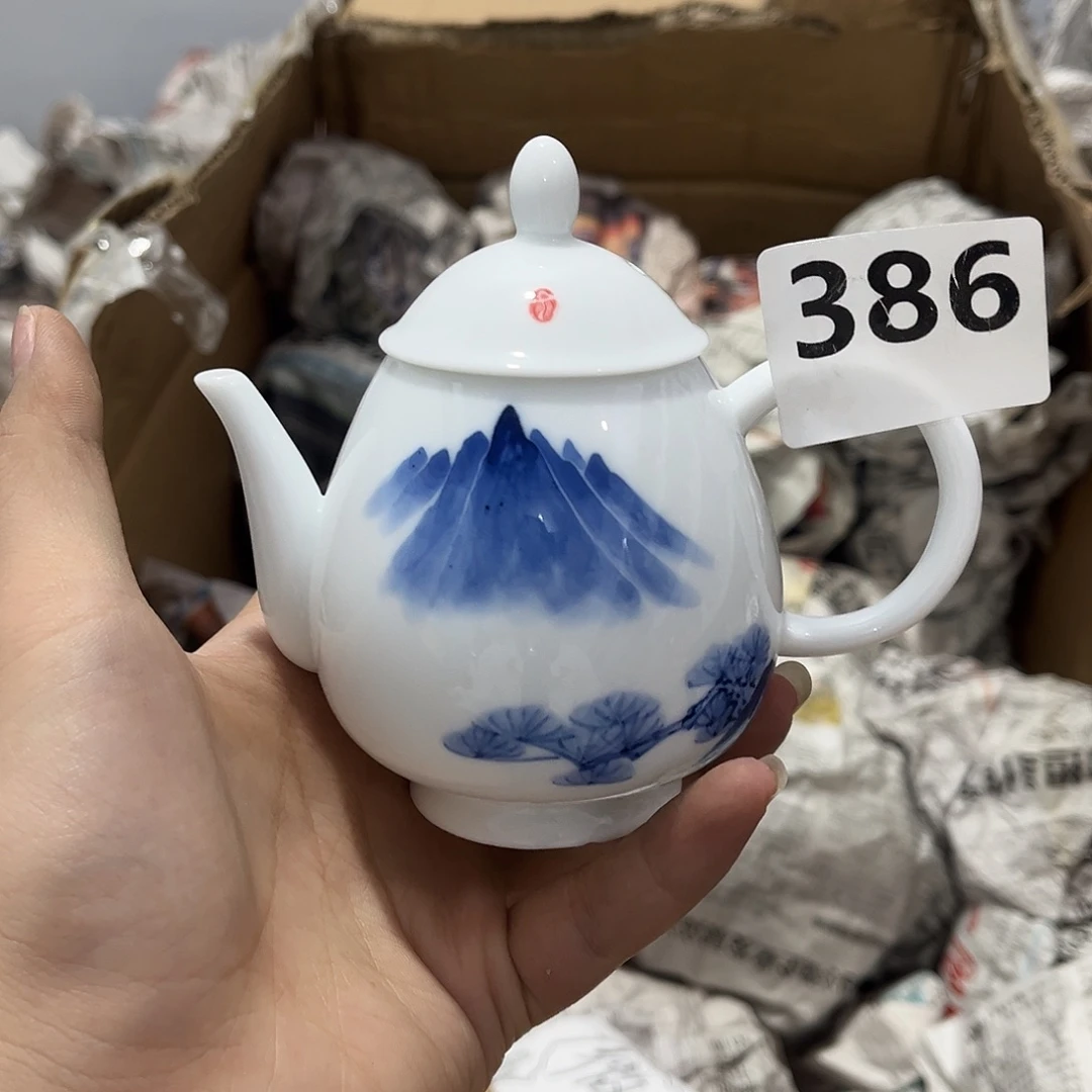 瓷片茶摆件工艺品摆件666