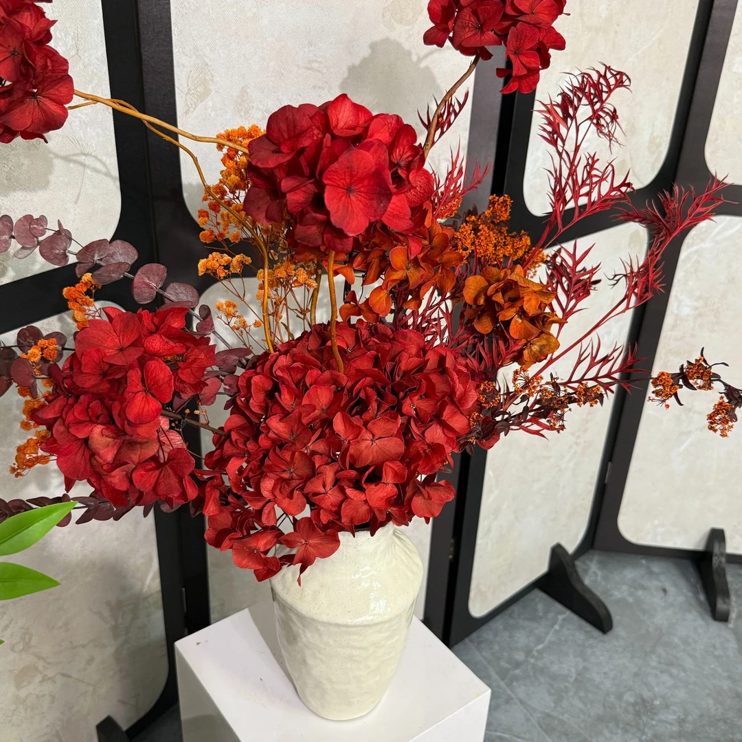 卉羡【赤霞】永生花束红调繁花如霞，定格烂漫，为空间艺术感礼赠佳选