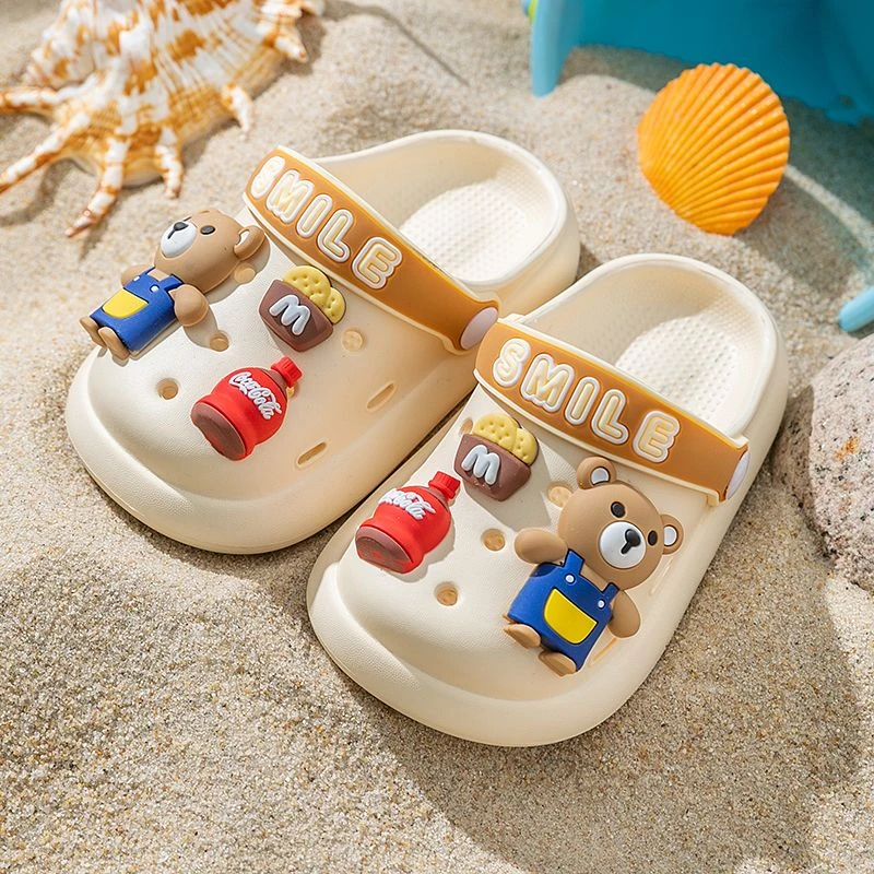 EVA夏季软底踩屎感可爱洞洞鞋男女童儿童外穿加厚防滑沙滩凉拖鞋