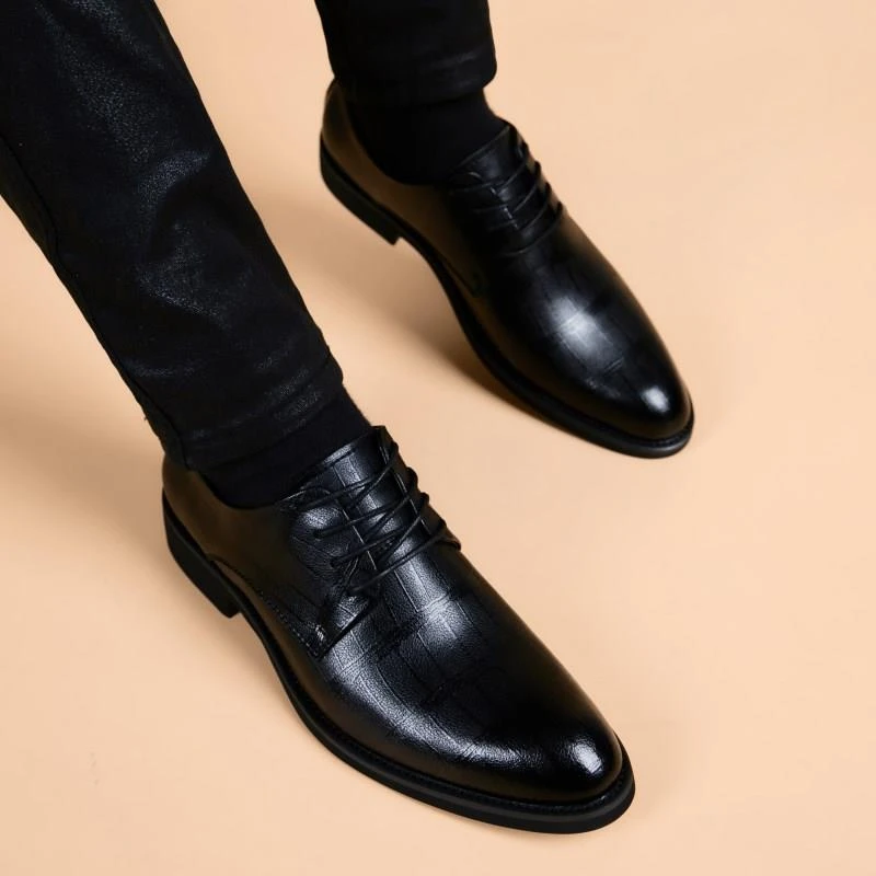【香港DcSU&Shoes官方正品】高软底韩版尖头皮鞋青年休闲英伦男鞋