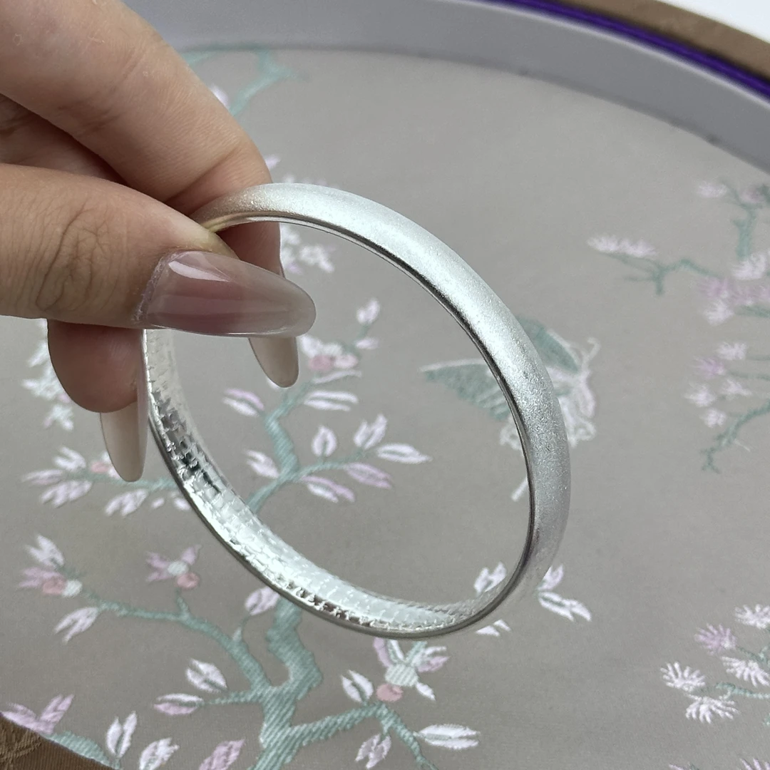 铜合金手镯 新款莲花心经手镯女新款古法百搭款手环生日情人节礼