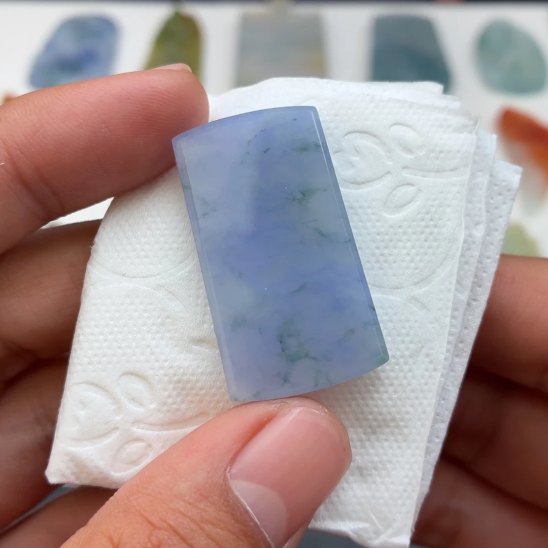 定制翡翠未镶嵌春彩无事牌