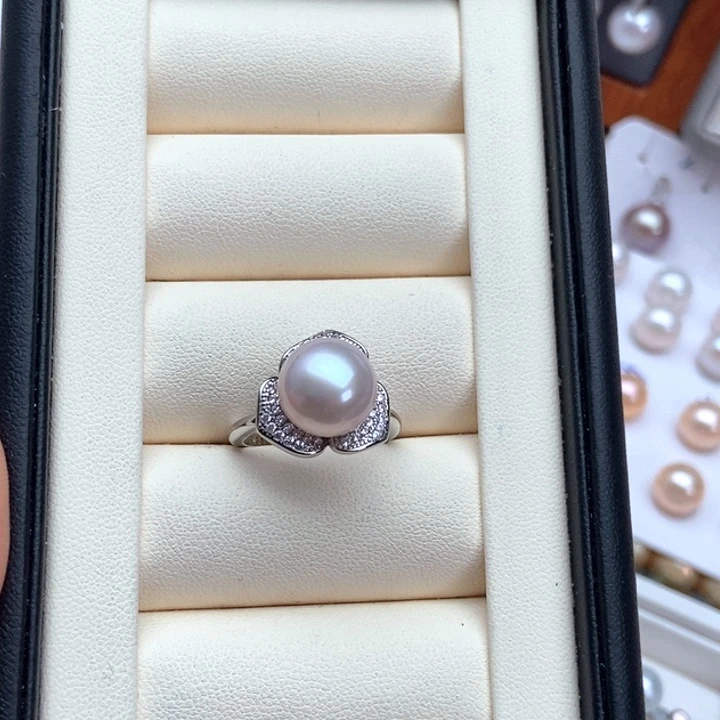 银S925镶嵌淡水珍珠颈饰