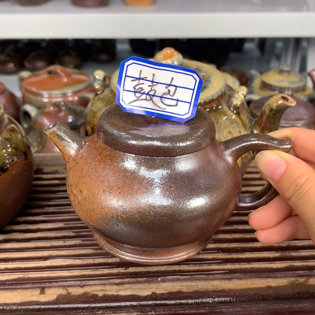 杜***鹃茶壶紫砂纯自然柴烧
