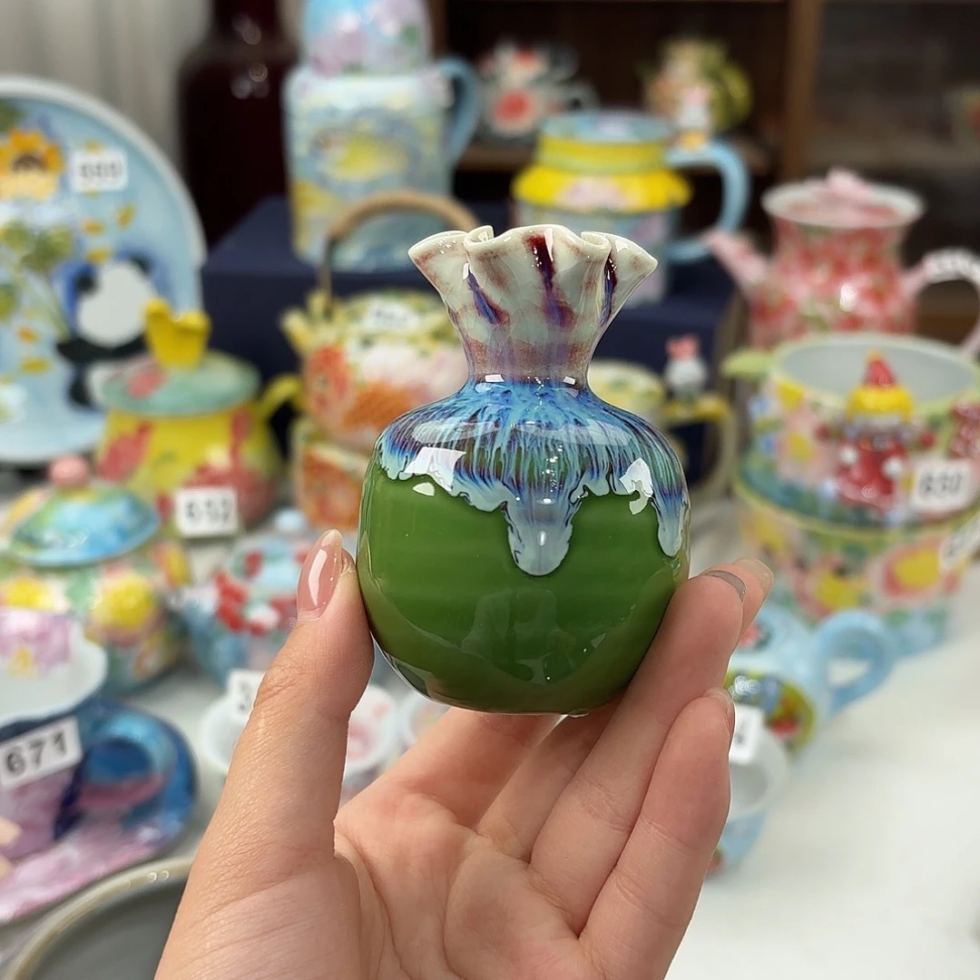 景德镇手绘高温釉下彩陶瓷茶具