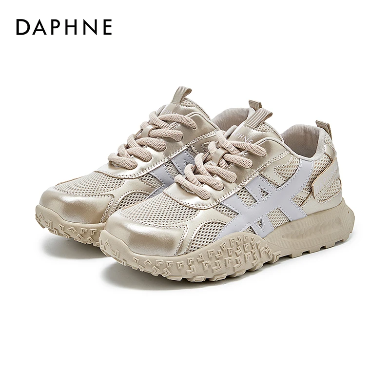 达芙妮耐磨透气休闲健步防滑增高德训鞋女子公路EVA系带