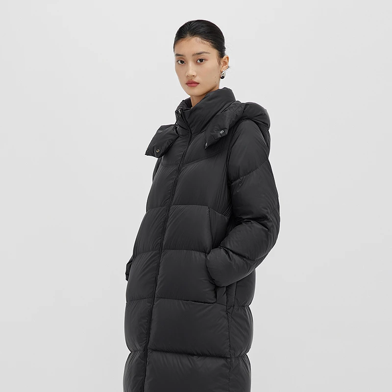 播云朵领连帽设计羽绒服DDR4RD5257