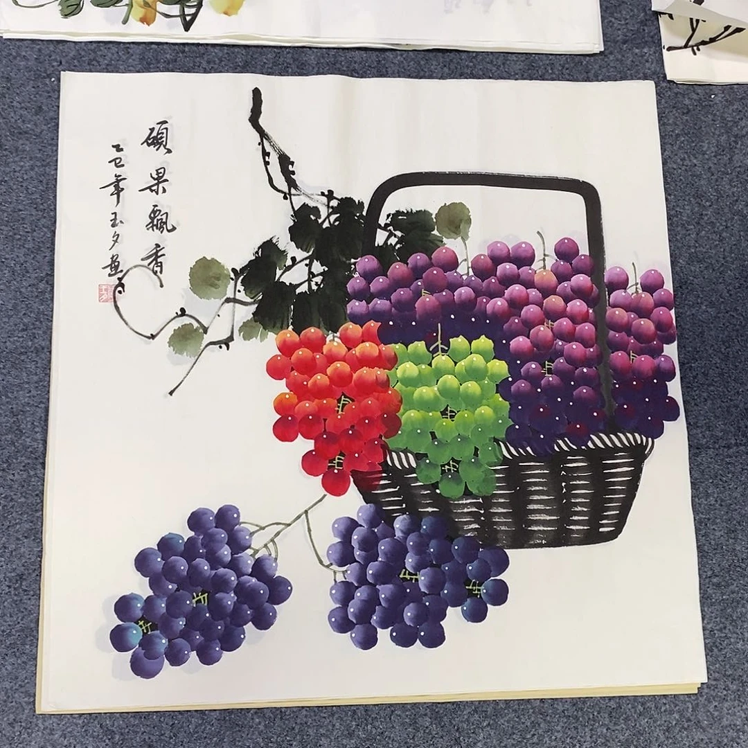 国画尺寸68✖️68斗方手绘画