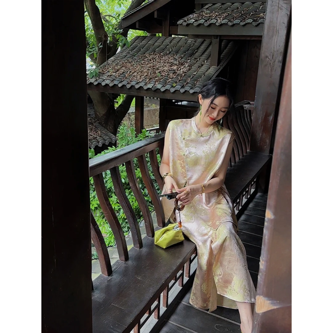 【云C专属】三吉黑花【琉璃月】新中式国风夏装搭配一整套轻熟半裙