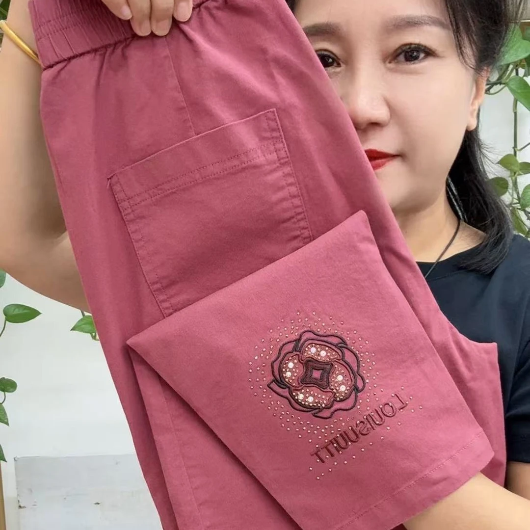 6681款重工刺绣哈伦长裤