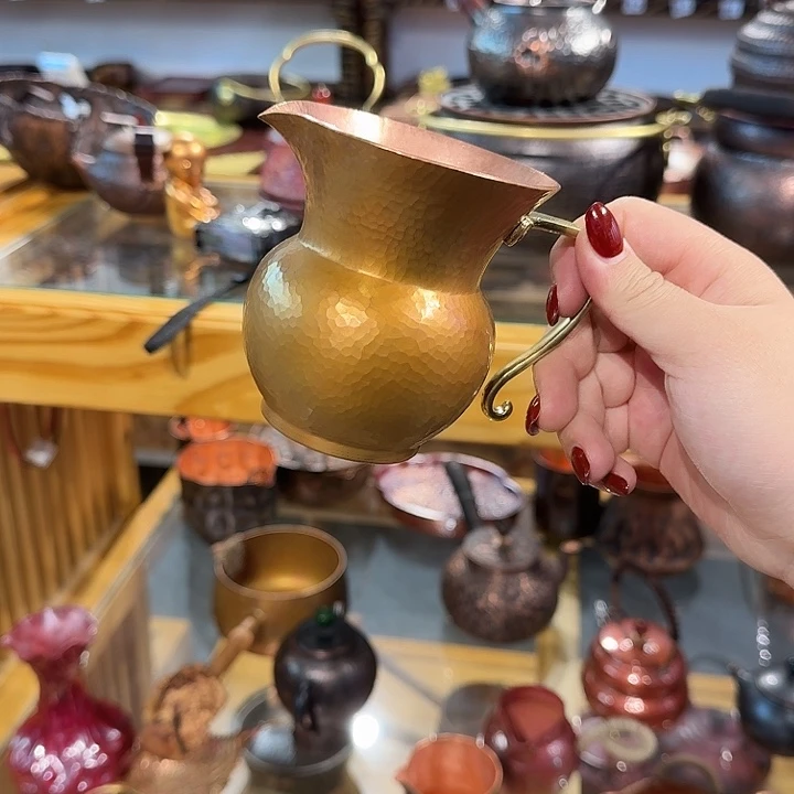 了***姐紫铜手工一张打尊爵公道杯