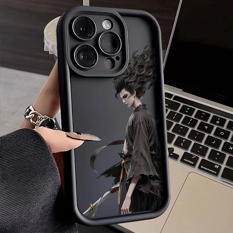 黑哪吒适用iphone16苹果手机壳15promax金刚砂14软13全包1211