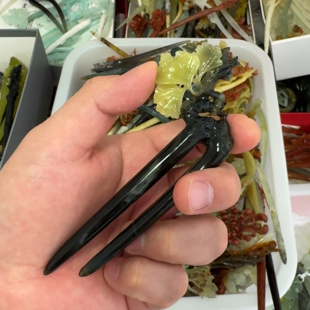 岫玉发饰未镶嵌雪**至