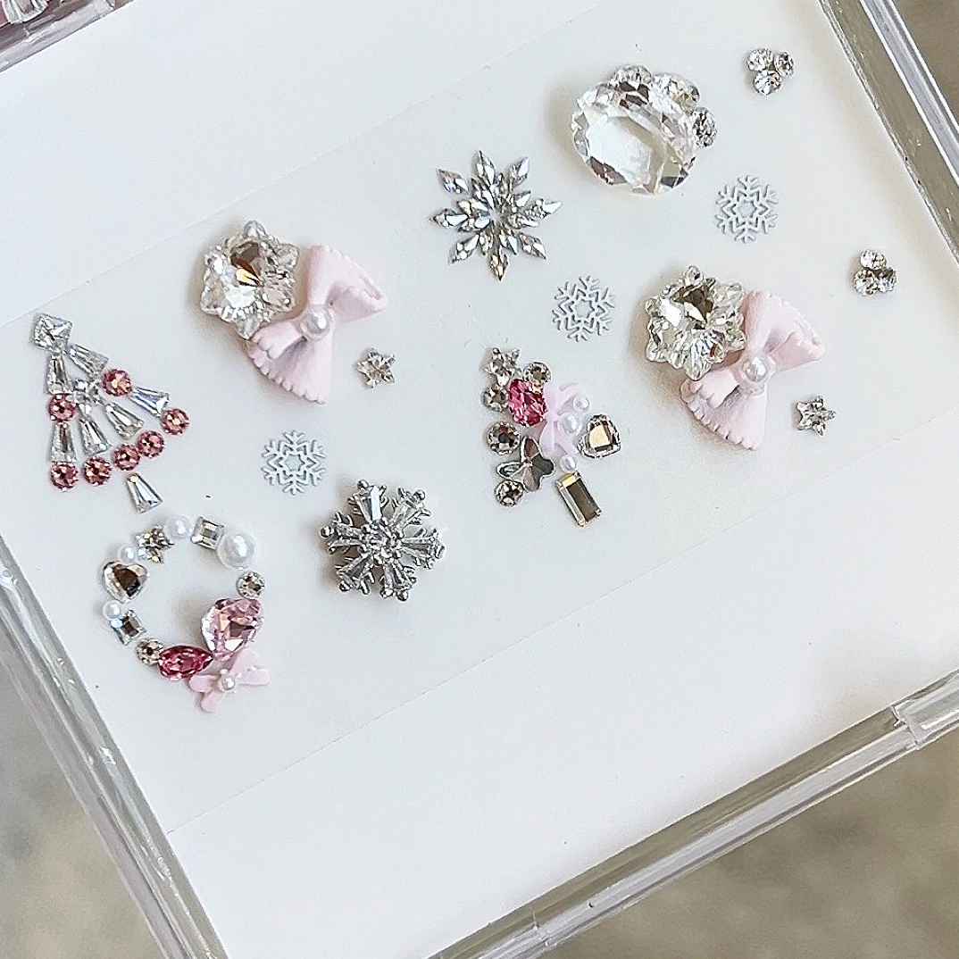 B041号东洲美甲钻饰品材料包爆款指甲组合套装钻包超闪锆石