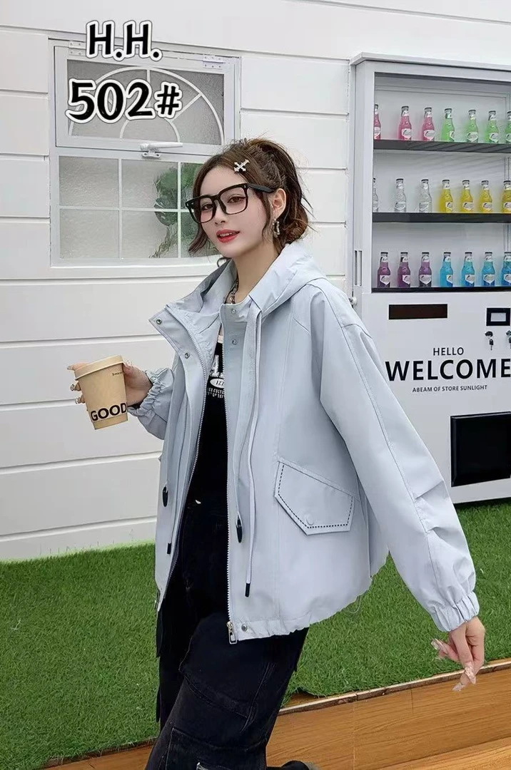 2025秋季新款女装韩版休闲风衣外套女宽松显瘦百搭夹克上衣派克服