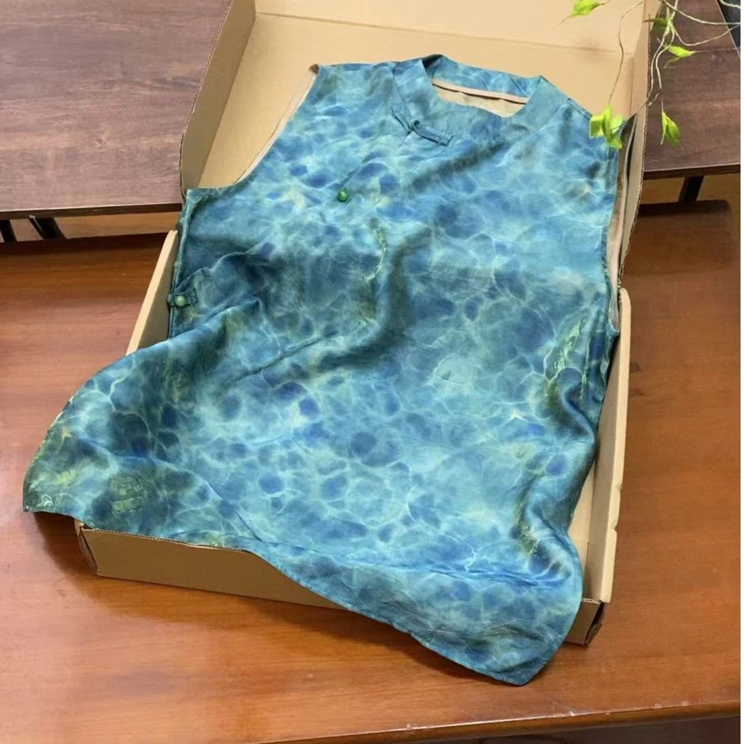 【美人泪】（凉快显瘦）新中式中长款显瘦无袖上衣中国风女士奥黛夏季