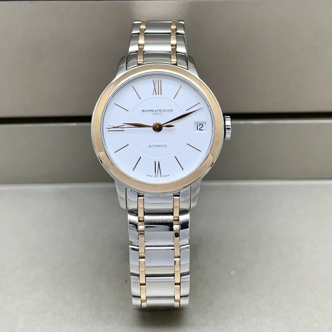 95新 Baume et Mercier/名士 克莱斯麦系列/31.5mm/间金/机械女表