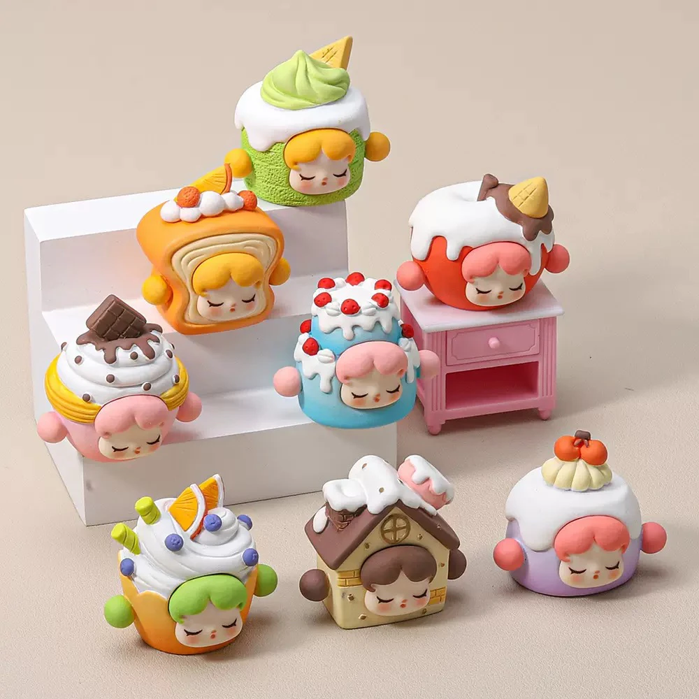 【许愿+对碰+九宫格】手感漆彩绘SP甜品蛋糕diy树脂车载桌面摆件