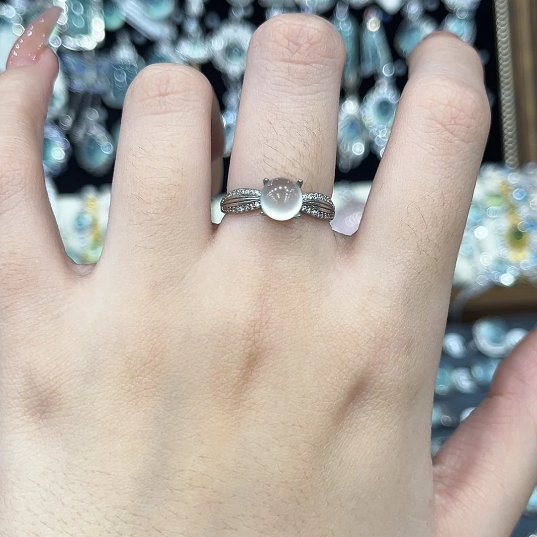 岫玉银S925镶嵌戒指亏本炸