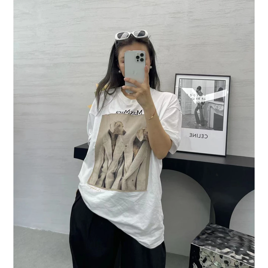 全新未使用 MaxMara 魔方JT 宽松版 5折泰迪狗狗圆领短袖T恤