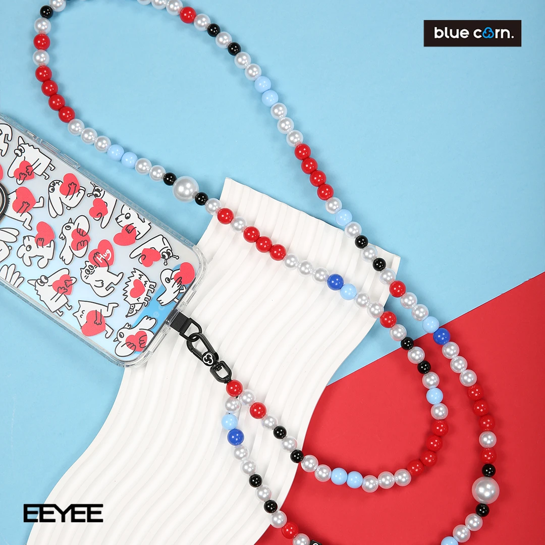 Bluecorn 伊亚伊 设计师原创可爱百搭手工串珠通用手机链含贴片