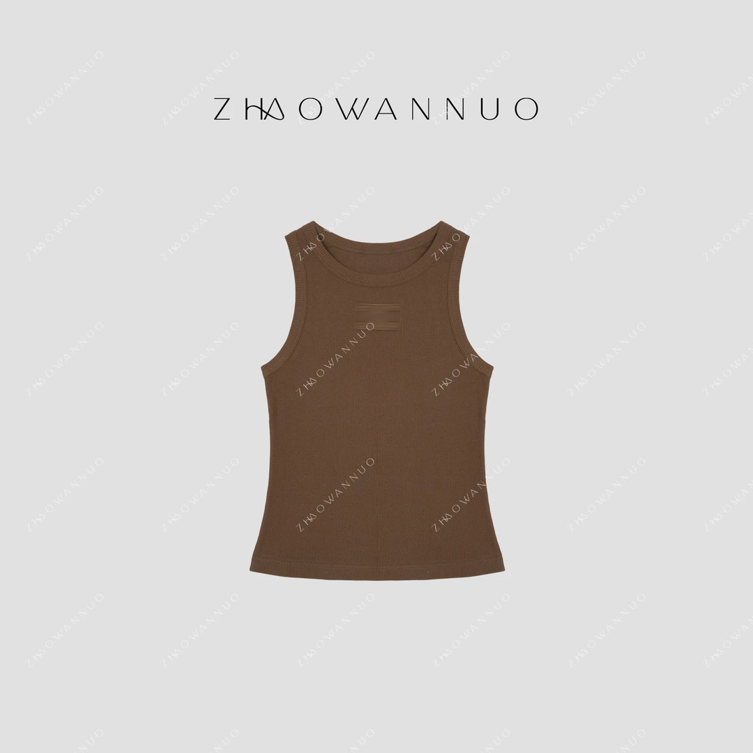 ZHAO WANNUO 丨25新款细坑条纹显瘦弹力吊带背心NC0857