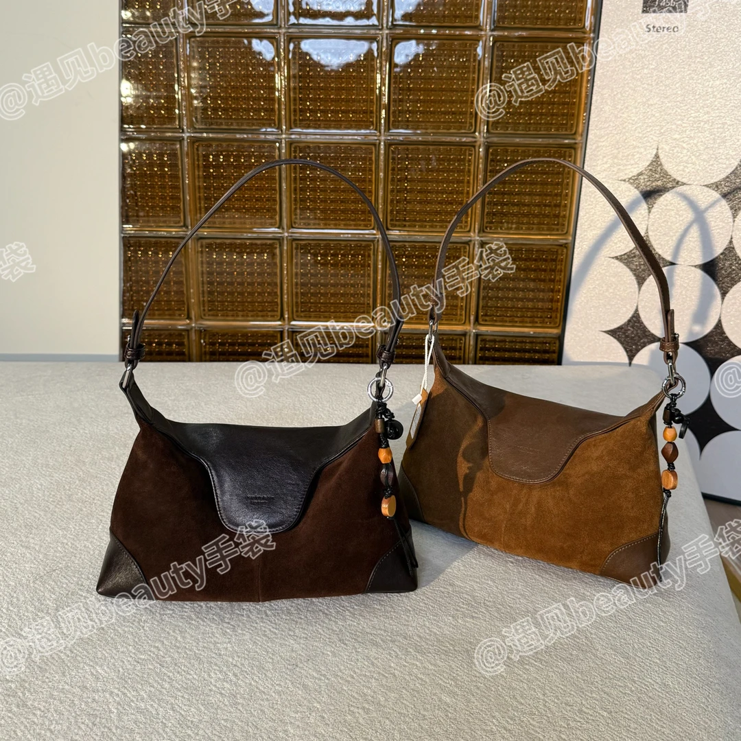 棕绒漫旅轻奢新款秋冬磨砂腋下包韩版复古高级百搭斜挎包83822