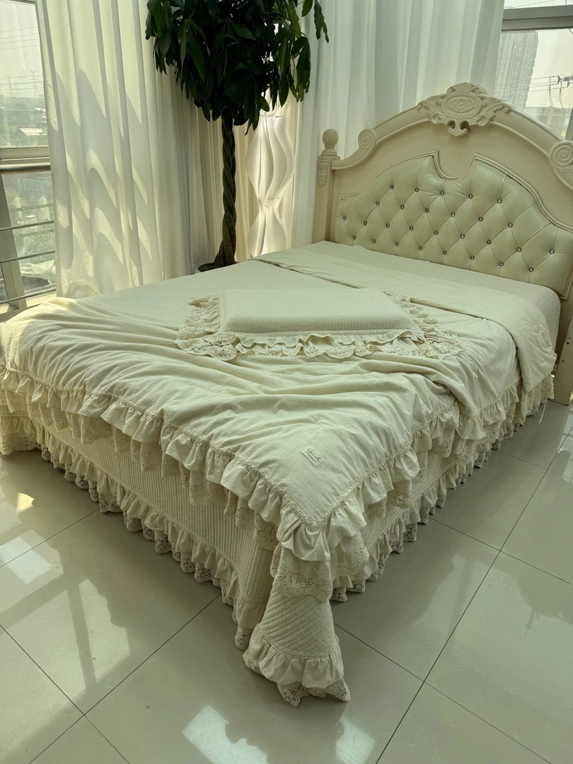 【麻自然】2025-新款棉与麻欧美法式夏凉被