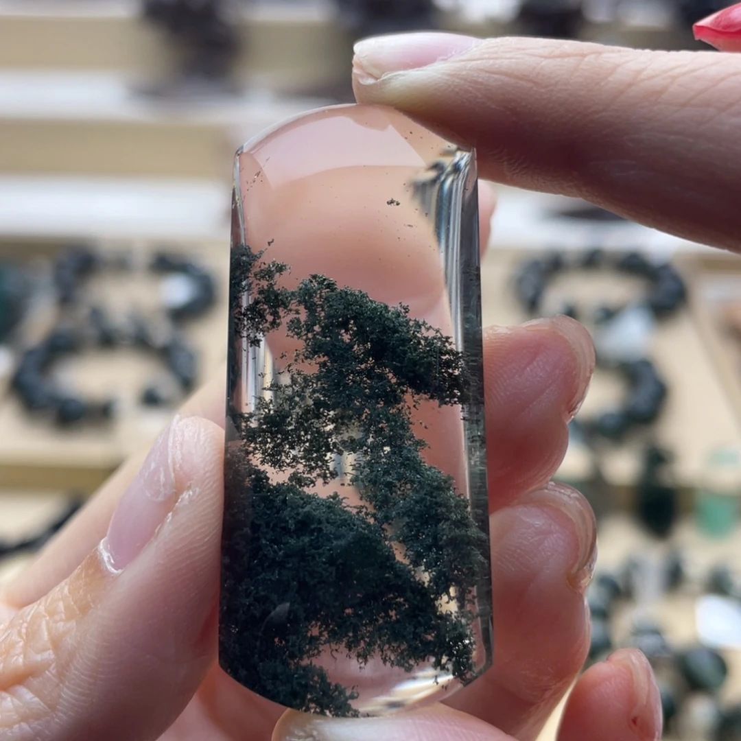 颈饰水晶未镶嵌绿幽灵吊坠