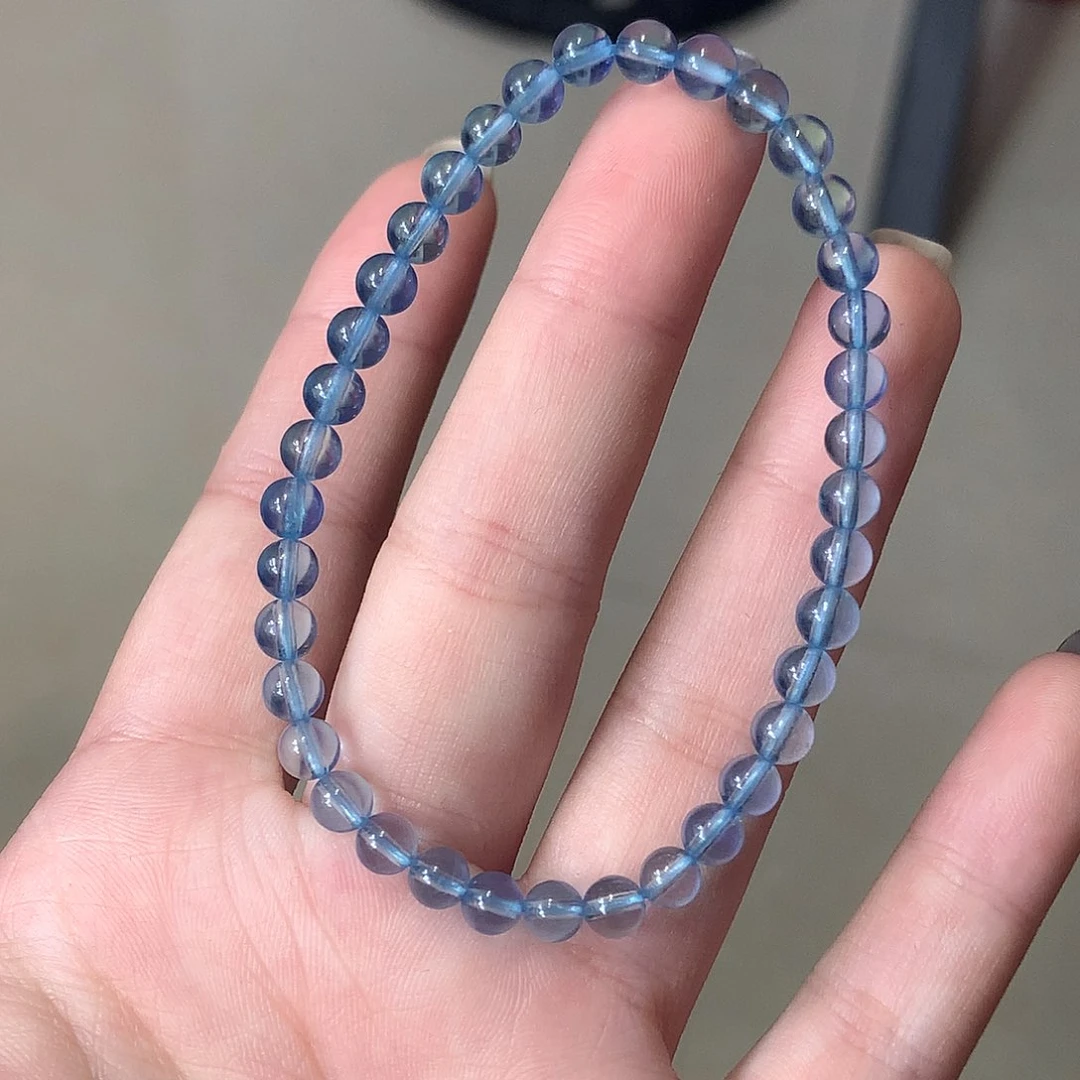 未镶嵌手串海蓝宝石圣蓝4.8m单圈【160元】要拍2件