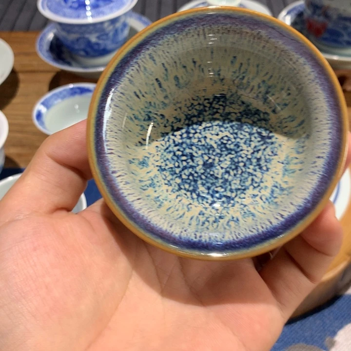 爸***在景德镇陶瓷青花主人杯