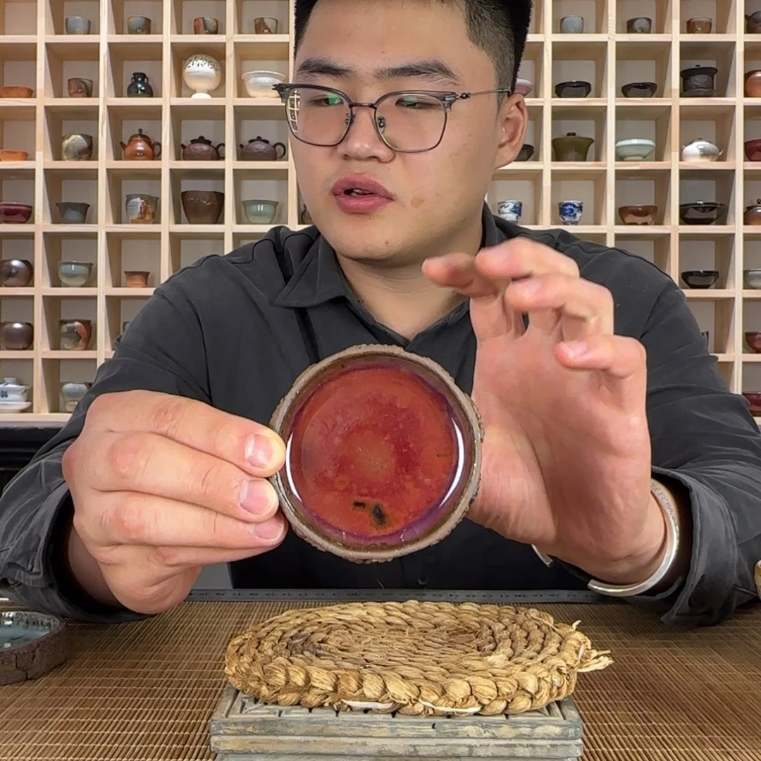 平阳窑手作钧釉矸子泥杯垫