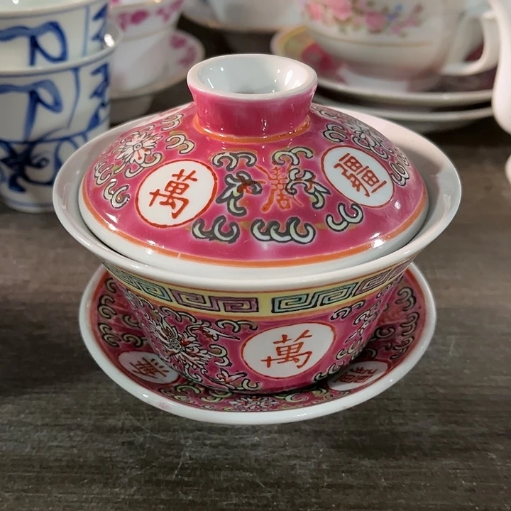 瓷片//////景德镇陶瓷盖碗。