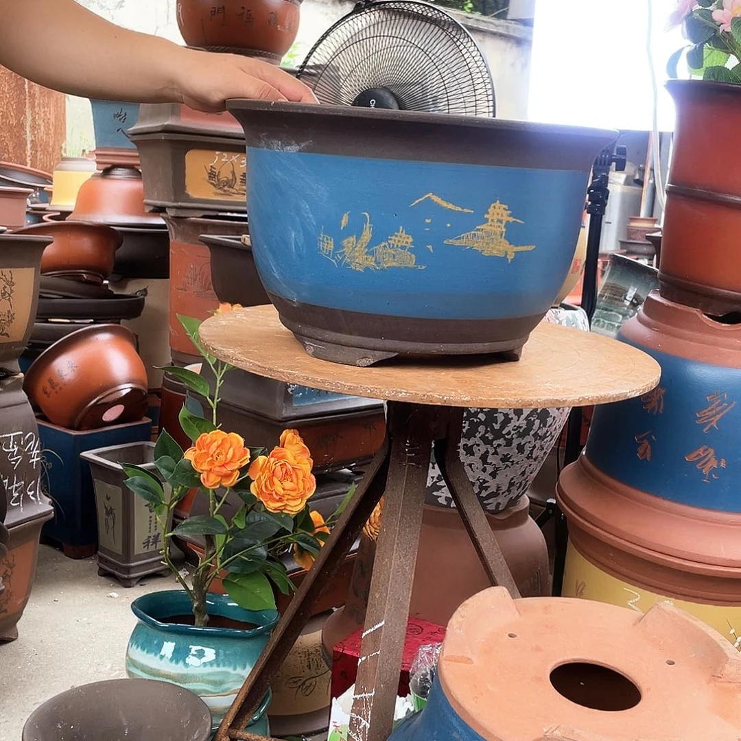 36蓝山花盆紫砂花盆紫砂