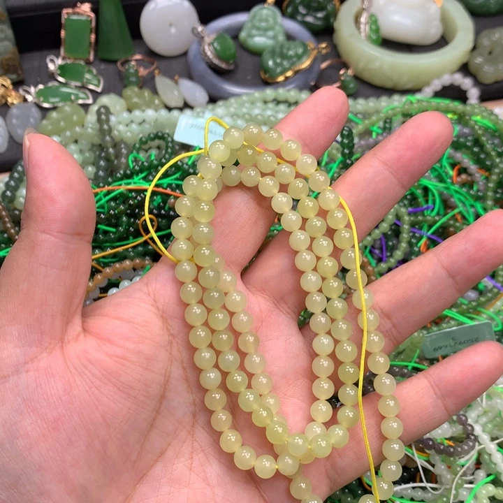 和田玉未镶嵌手链56