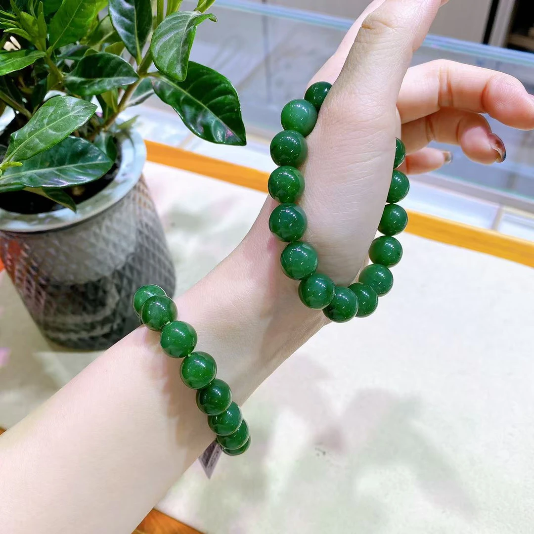 2409251654 XQ  和田玉碧玉卡12➕手串 （多样性发其一）