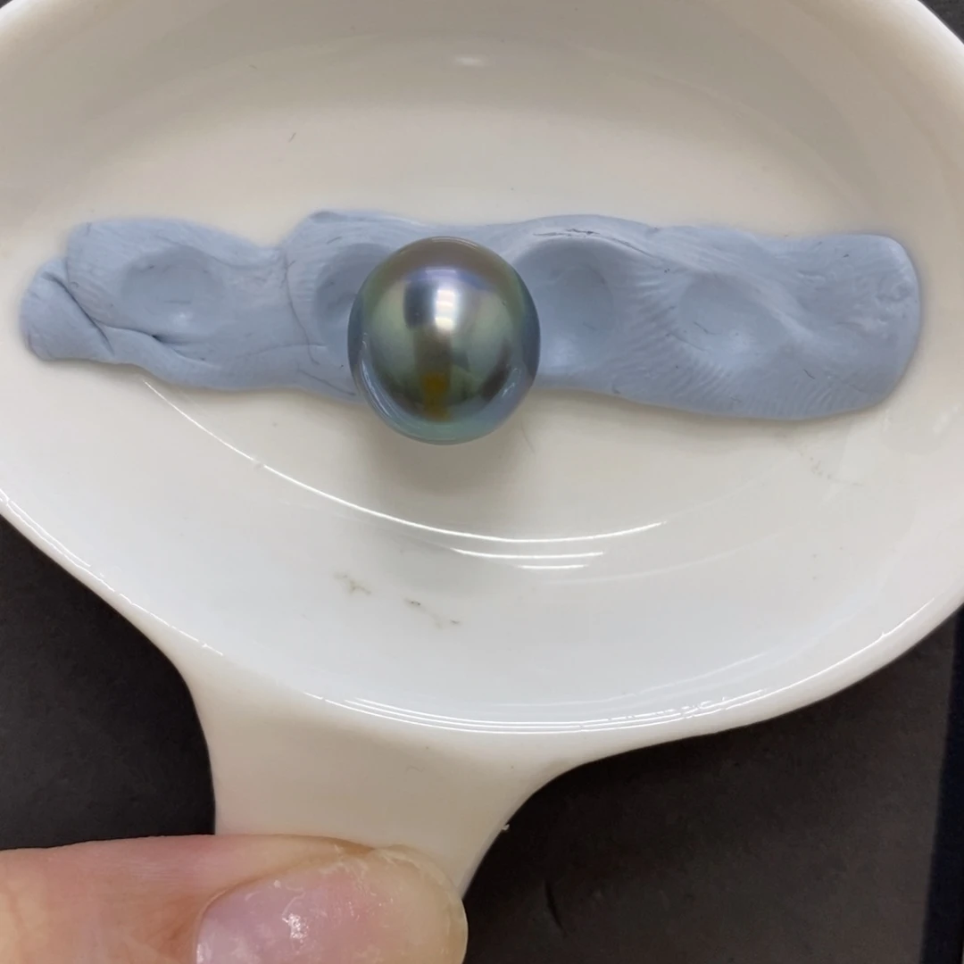 海水珍珠裸珠大溪地彩虹光单珠11+