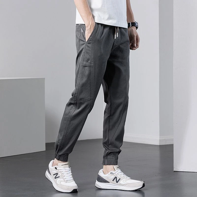 2025新款春夏束脚工装裤宽松休闲哈伦时尚潮流男裤