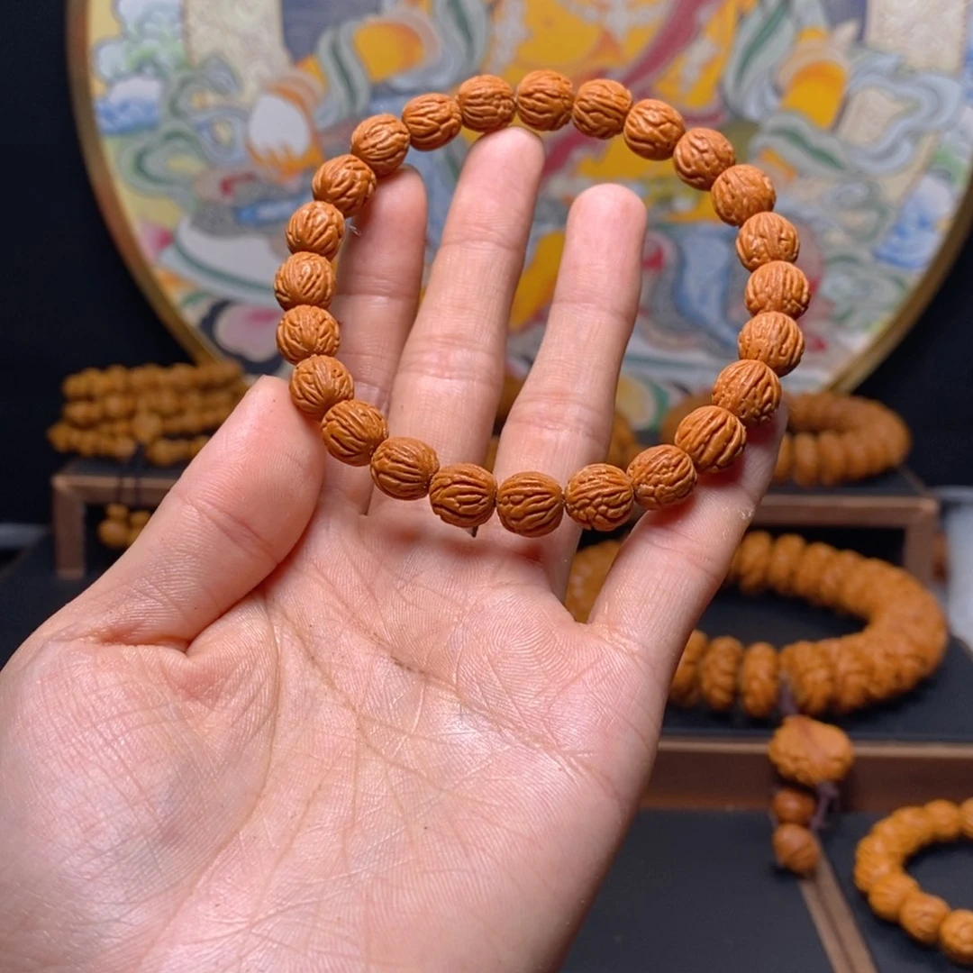 手串桃核射*曹龙纹桃核黑龙