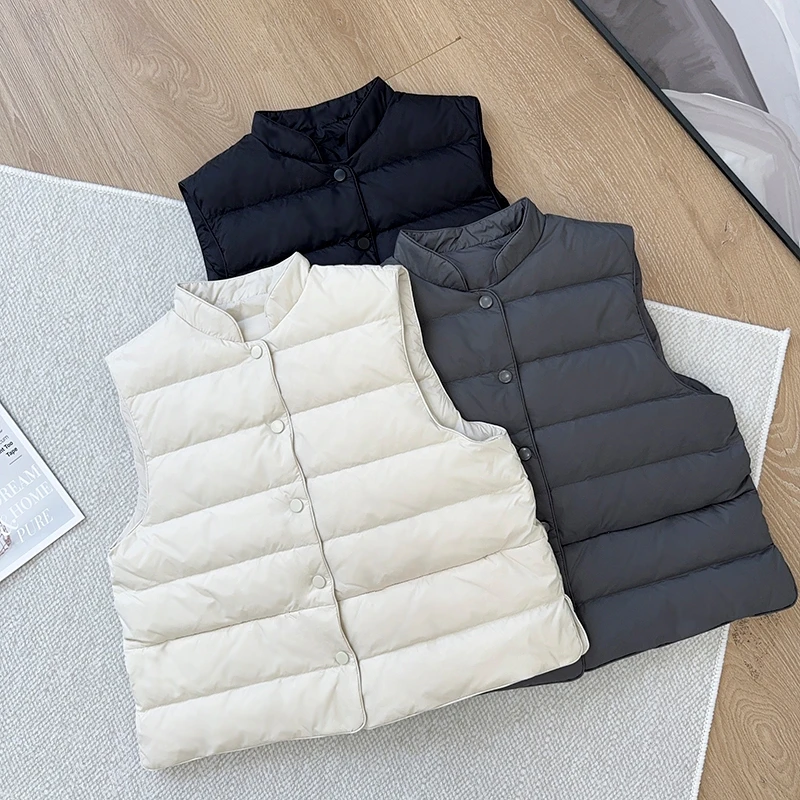 轻薄羽绒服马甲女款短款冬季保暖爆款2025新款白鸭绒背心内搭内胆