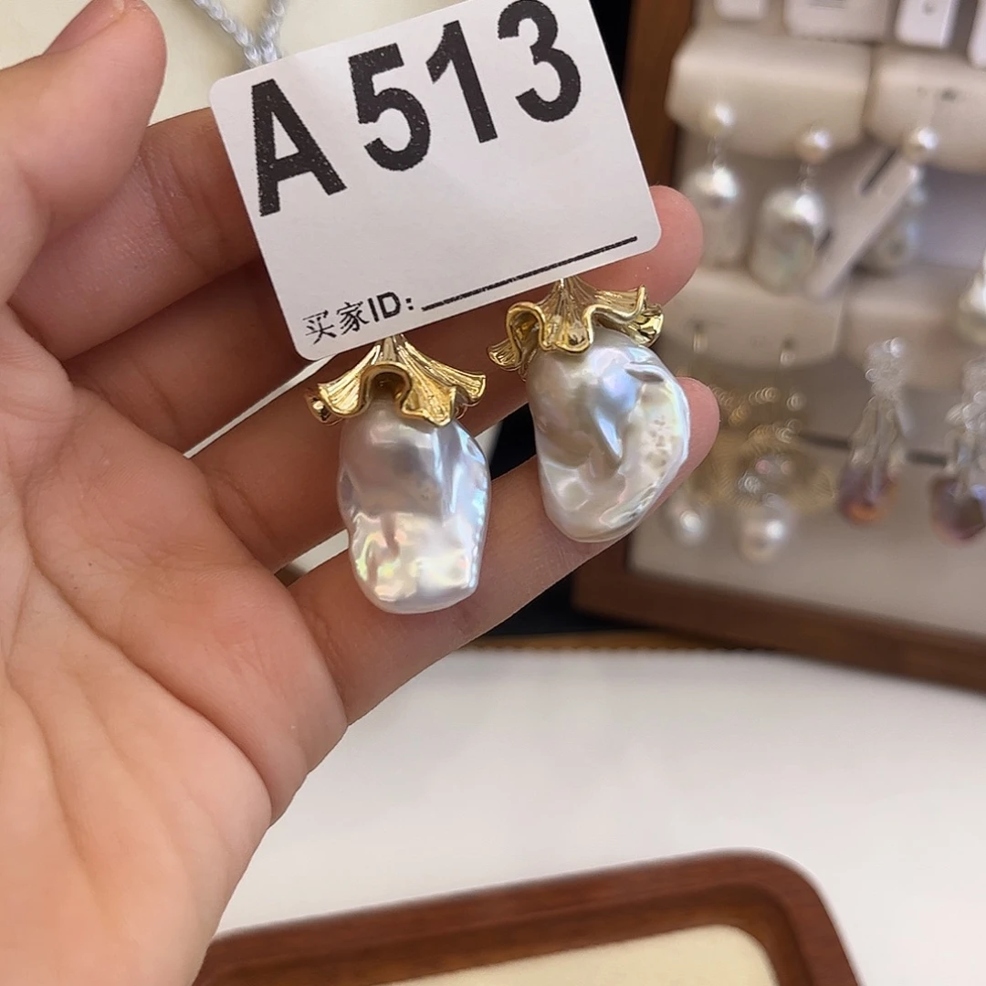 合金耳饰淡水珍珠